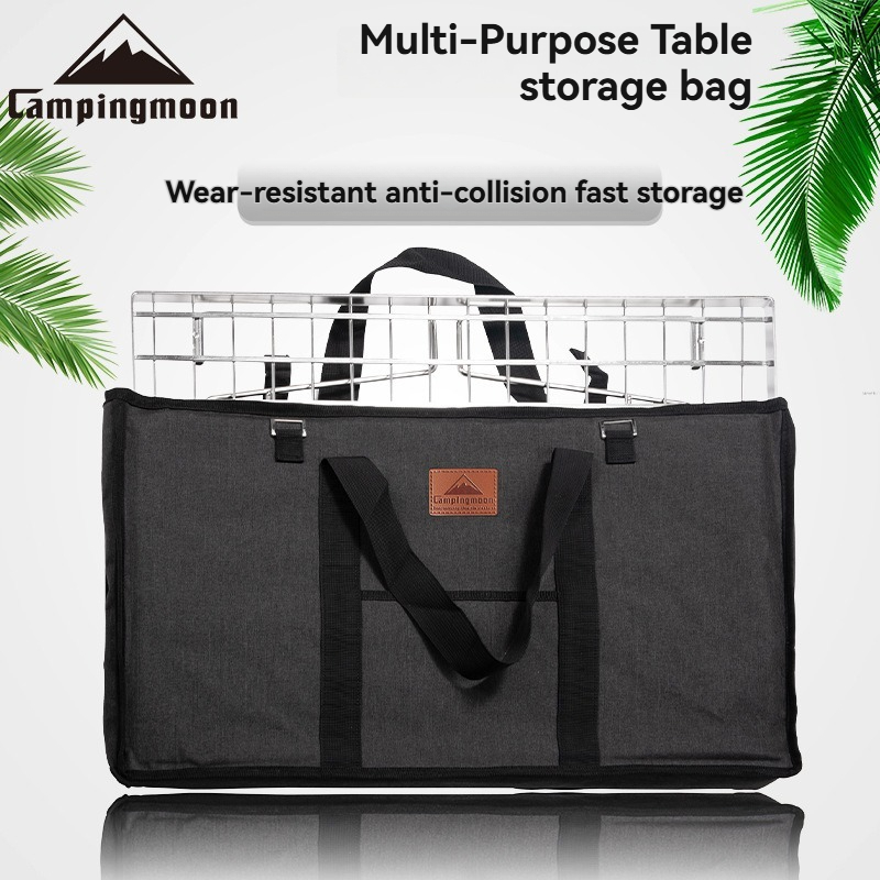 Camping Cooking Box - CAMPINGMOON 屋外ピクニックテーブルバッグ 多目的収納バッグ ハンドルバッグ付き キャンバス折りたたみテーブル収納バッグ