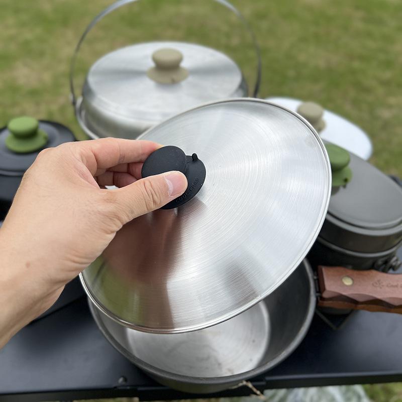 Camping Cooking Pot With Lid - 1PC シリコーン鍋蓋ノブ 4.9 センチメートル交換用吸盤ハンドル食品グレードグリップ調理キャンプ屋内屋外キッチンツール
