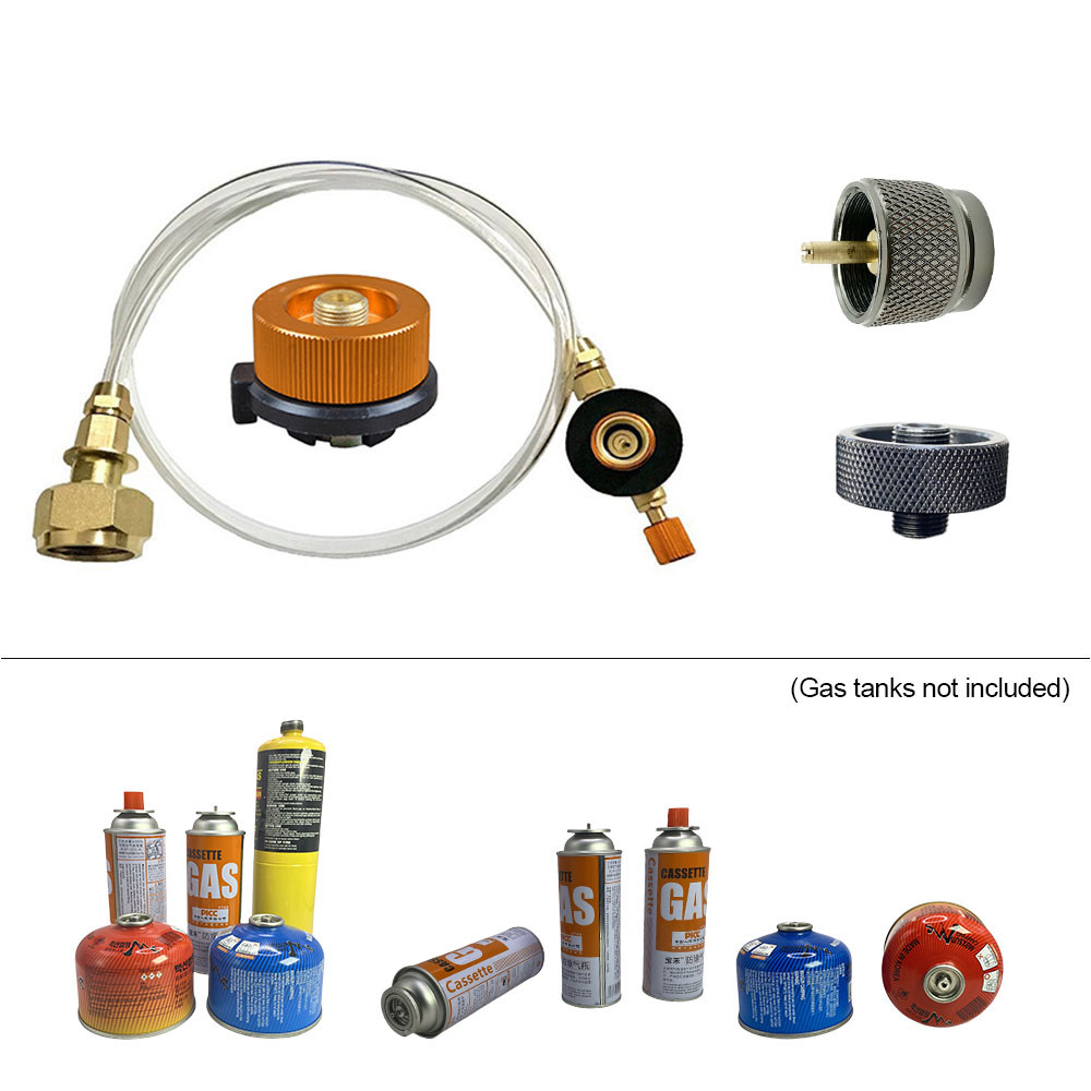 Camping Cooking Jet - 屋外ガスストーブ詰め替えアダプター、キャンプ用ガスタンクファーネスコネクター、シリンダー充填アダプターアクセサリー、バルブコンバーター