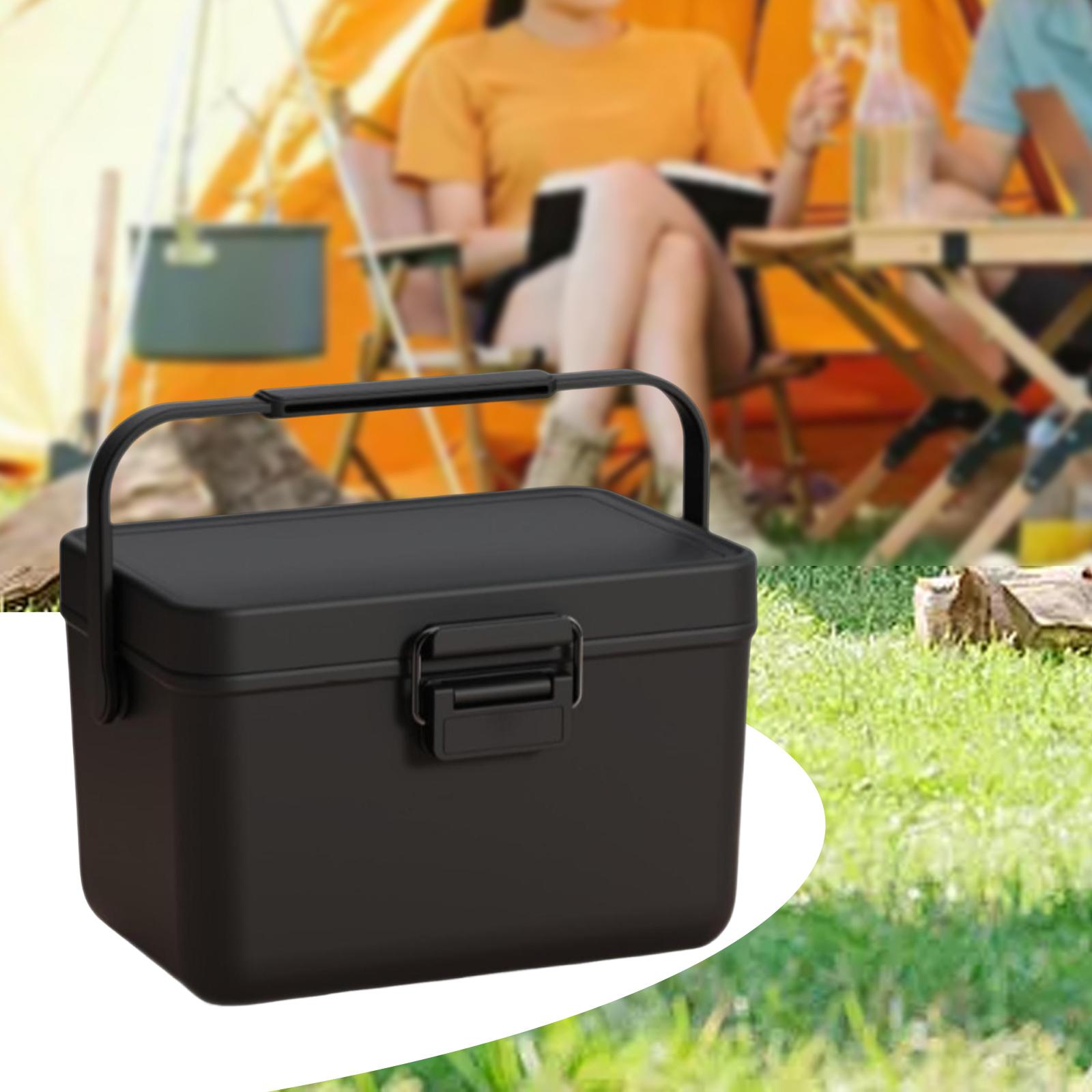 Camping Cooking Box - 断熱クーラーボックス プレミアム鮮度保持 3.8L コンテナ ポータブル保冷ボックス ビーチピクニック