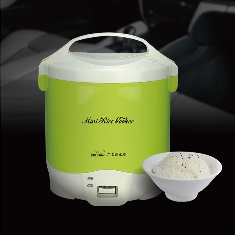 Camping No Cooking Meals - 1.6L/24V ミニ車載炊飯器多機能電気炊飯器キャンプ用食事加熱器トラック断熱ポット蒸し器ノンスティックパン