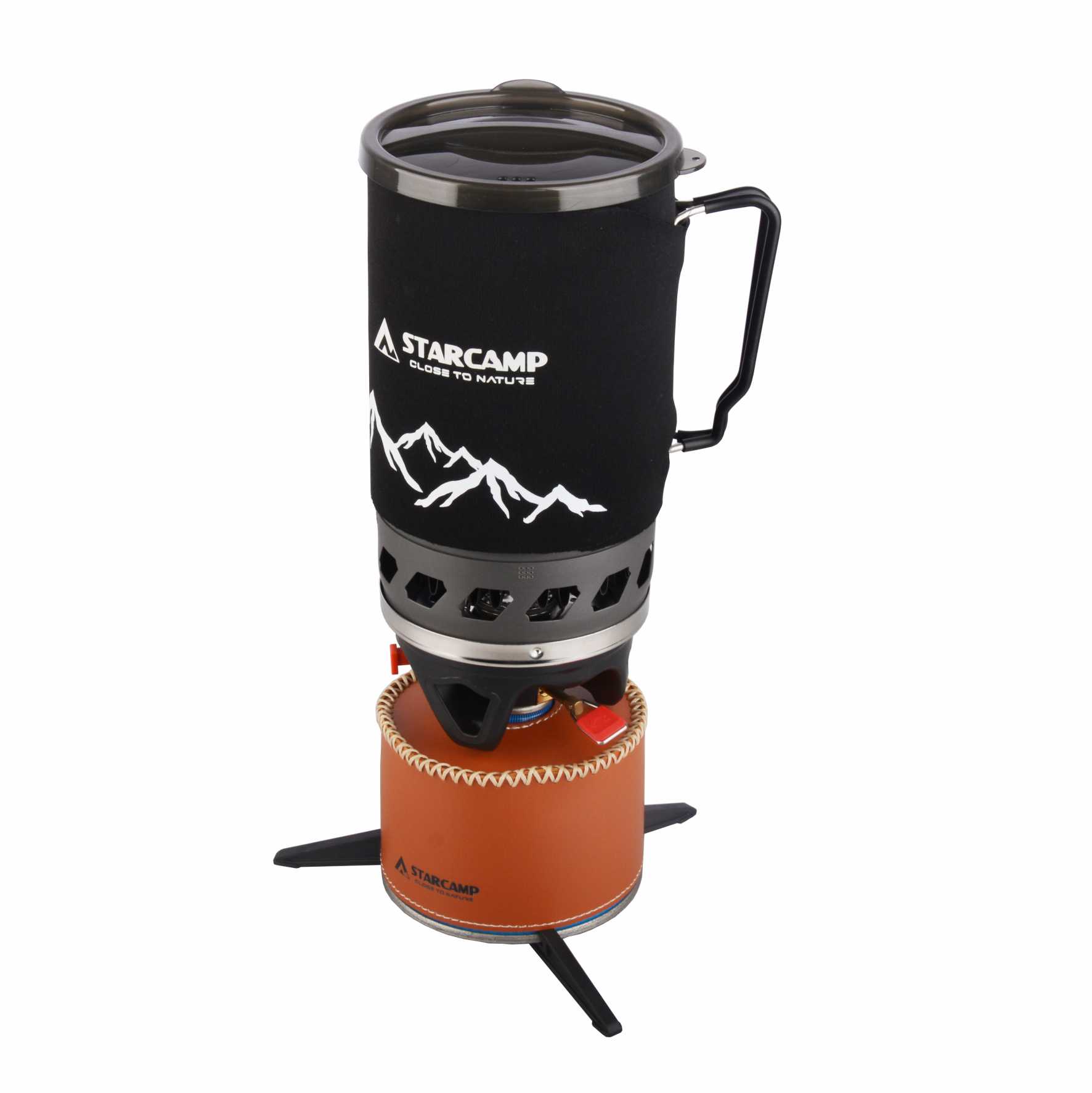Camping Cooking Jet - STARCAMP 1400 ミリリットル屋外 Fastboil ジェットクッカーガスストーブハイキング &