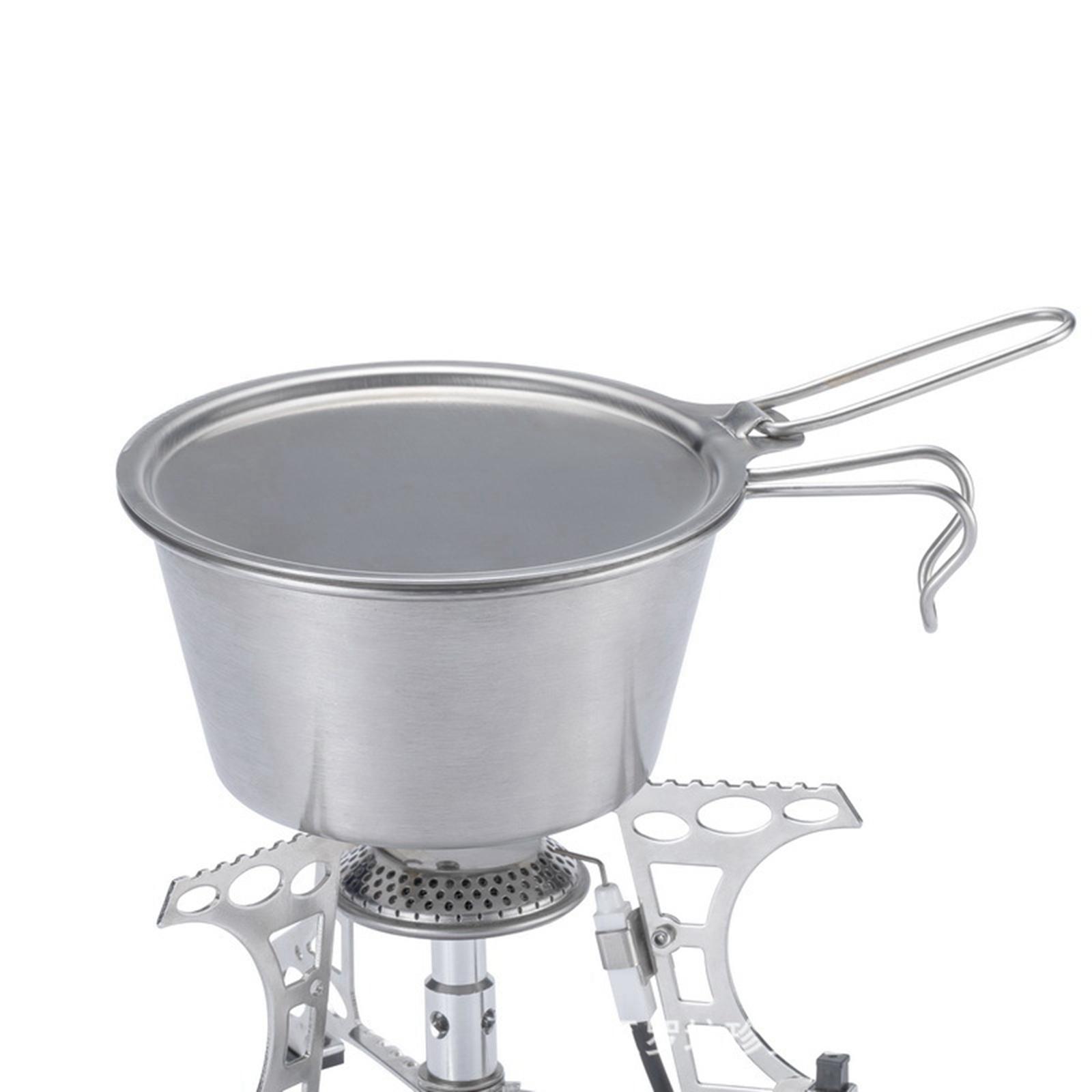 Camping Cooking Pot With Lid - 軽量キャンプ用鍋蓋ボウル皿カバー食器調理器具調理鍋蓋