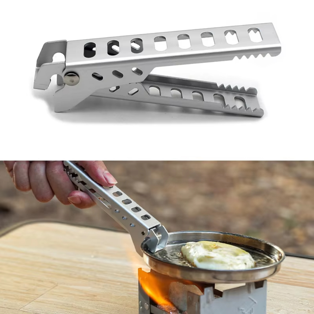 Camping Cooking Kettle - 屋外用アルミ製耐熱合金クリップボウルグリッパーホルダー、ポータブルキャンプ用鍋フライパンハンドル、キッチンアクセサリー、調理用品
