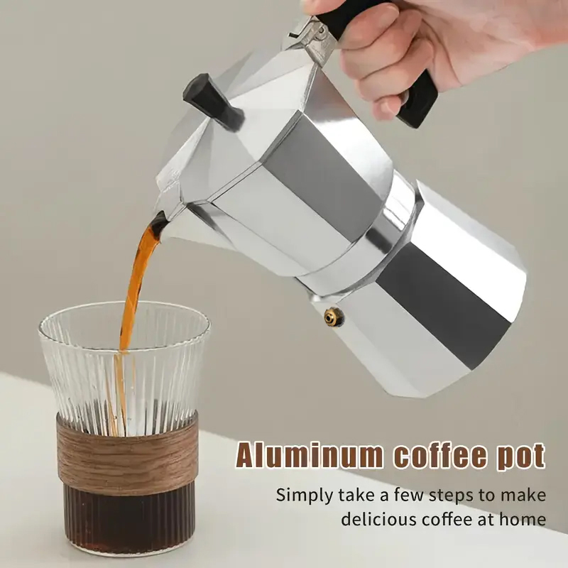Camping Cooking Accessories - クラシックなアルミ製モカポット 50-300ML 家庭用コンロトップエスプレッソメーカー 家庭用 キャンプ アウトドア