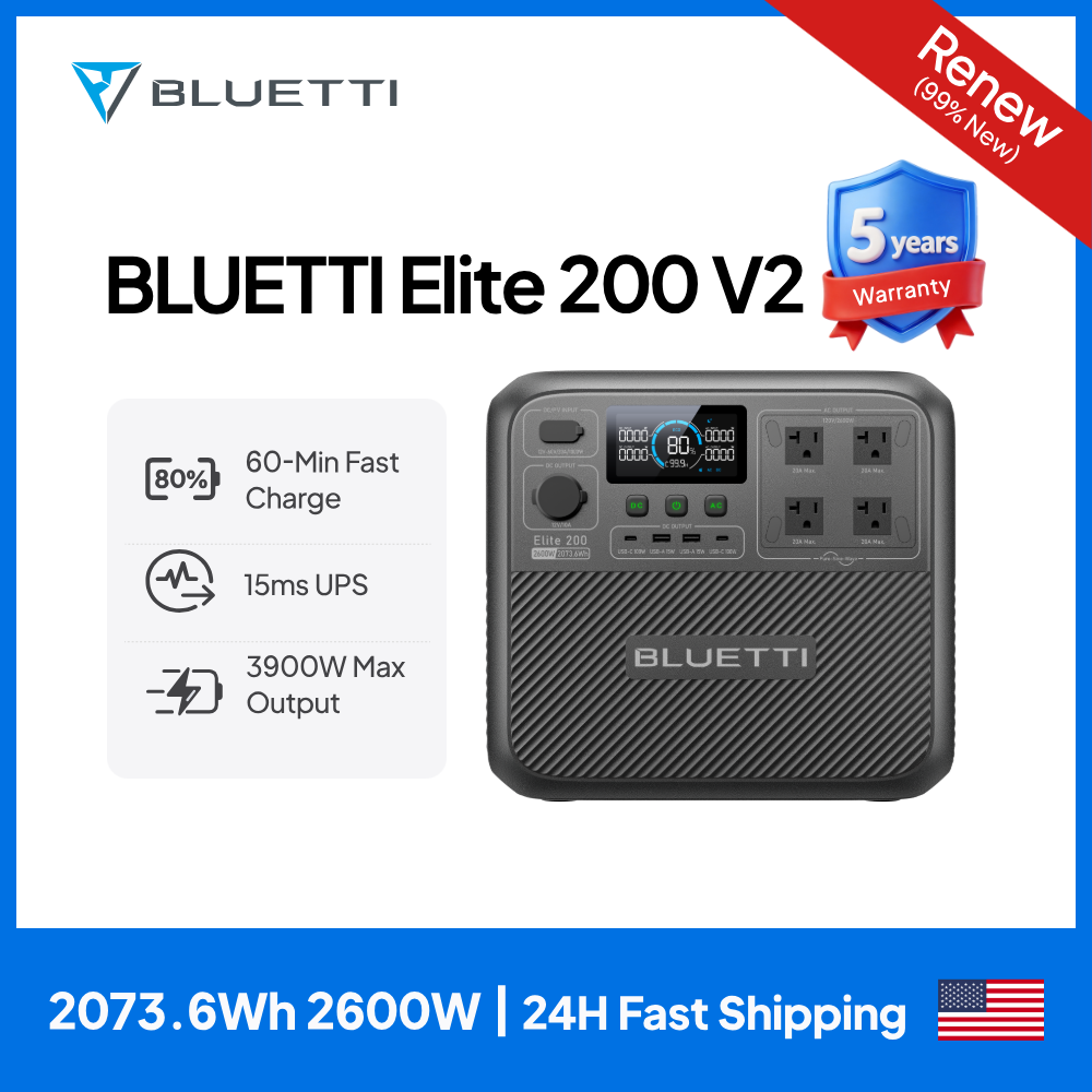 Camping Cooking Box - 【リニューアル】BLUETTI Elite 200 V2 ポータブル電源 2600W
