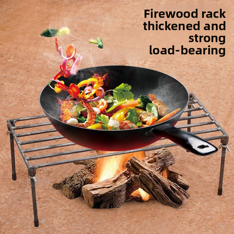 Camping Cooking Pot Tripod - スチール三脚ポットスタンド屋外キャンプグリルサポート調理バーベキュー喫煙ベーコン薪ストーブ使用