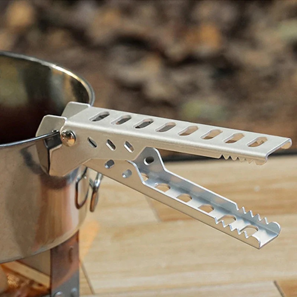 Camping Cooking Handle - アルミアンチホット合金クリップボウルグリッパーホルダーキャンプポットパンハンドル火傷防止クランプキッチンアクセサリーハイキングクッキング