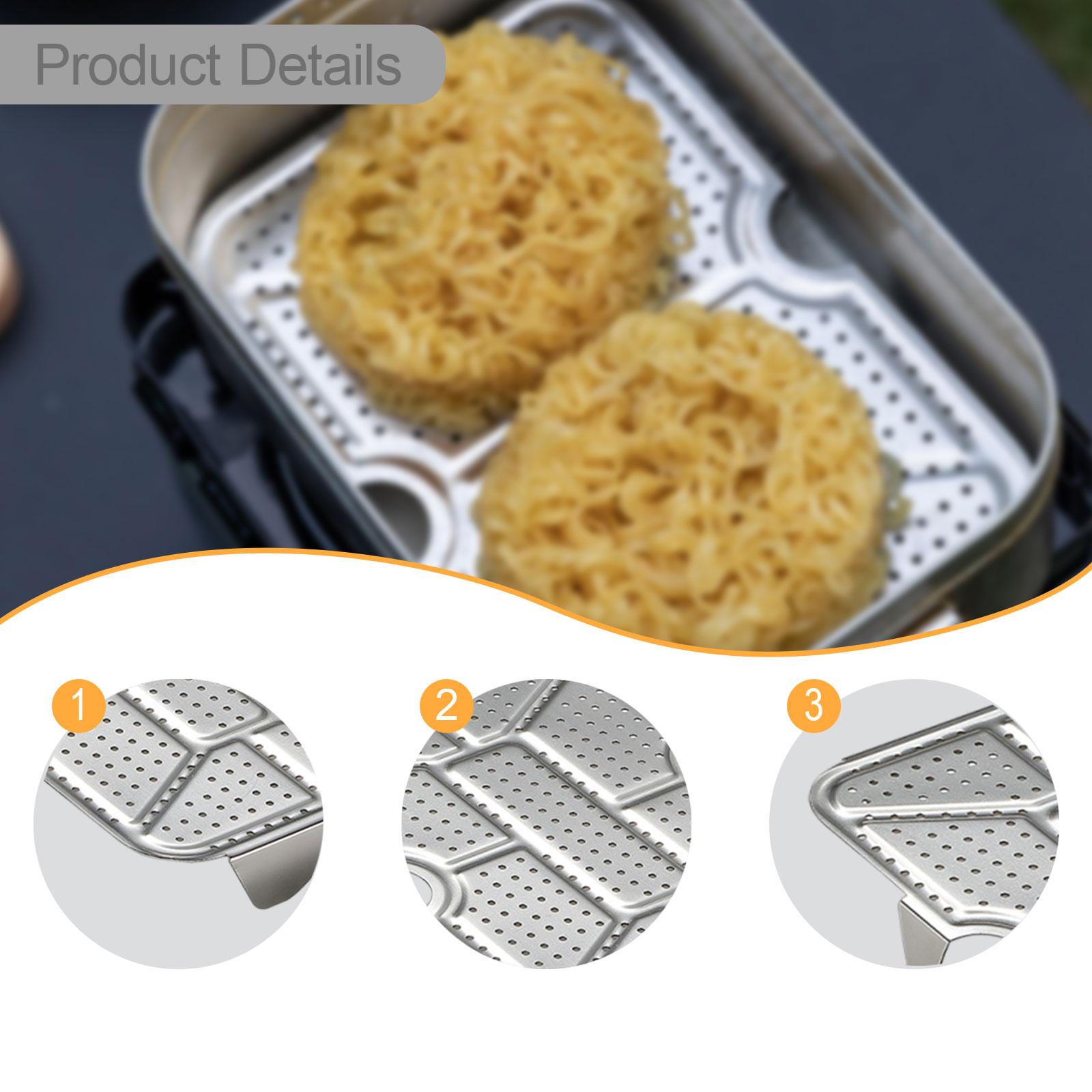 Camping Cooking Box - キャンプ用蒸し器 ステンレス製 メスティン 蒸しラック アウトドア調理器具 キャンプキッチン用品用アクセサリー