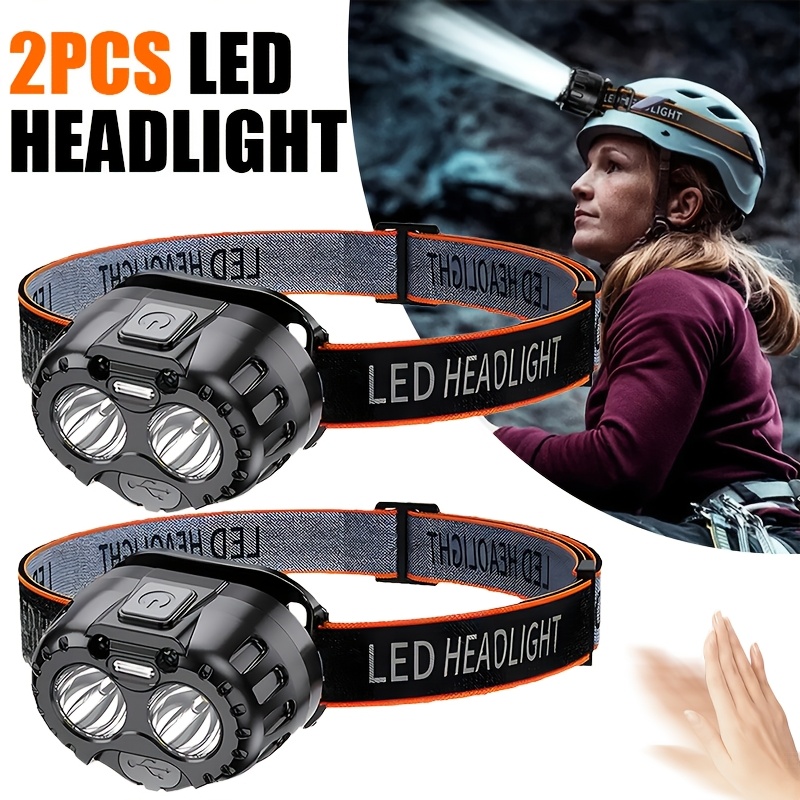 Camping Cooking Fish - 強力な LED 誘導ヘッドランプ IPX4 防水緊急ヘッド懐中電灯 250LM