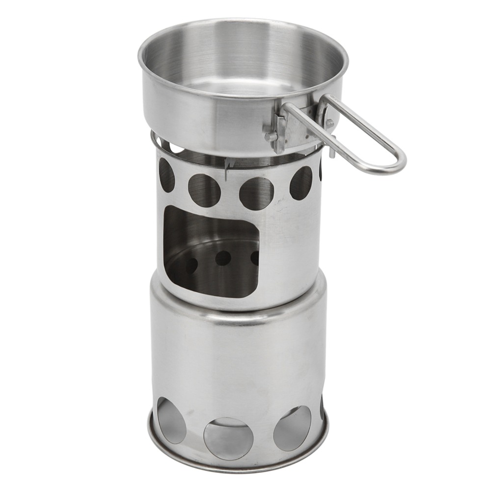 ステンレス鋼キャンプ調理器具セットノンスリップサポートメッシ - Camping Cooking Pot With Lid のレビューと価格