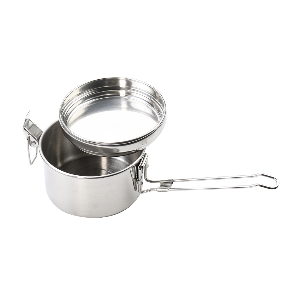 ステンレス鋼キャンプ用吊り下げ鍋 蓋付き ポータブルアウトド - Camping Cooking Pot With Lid のレビューと価格