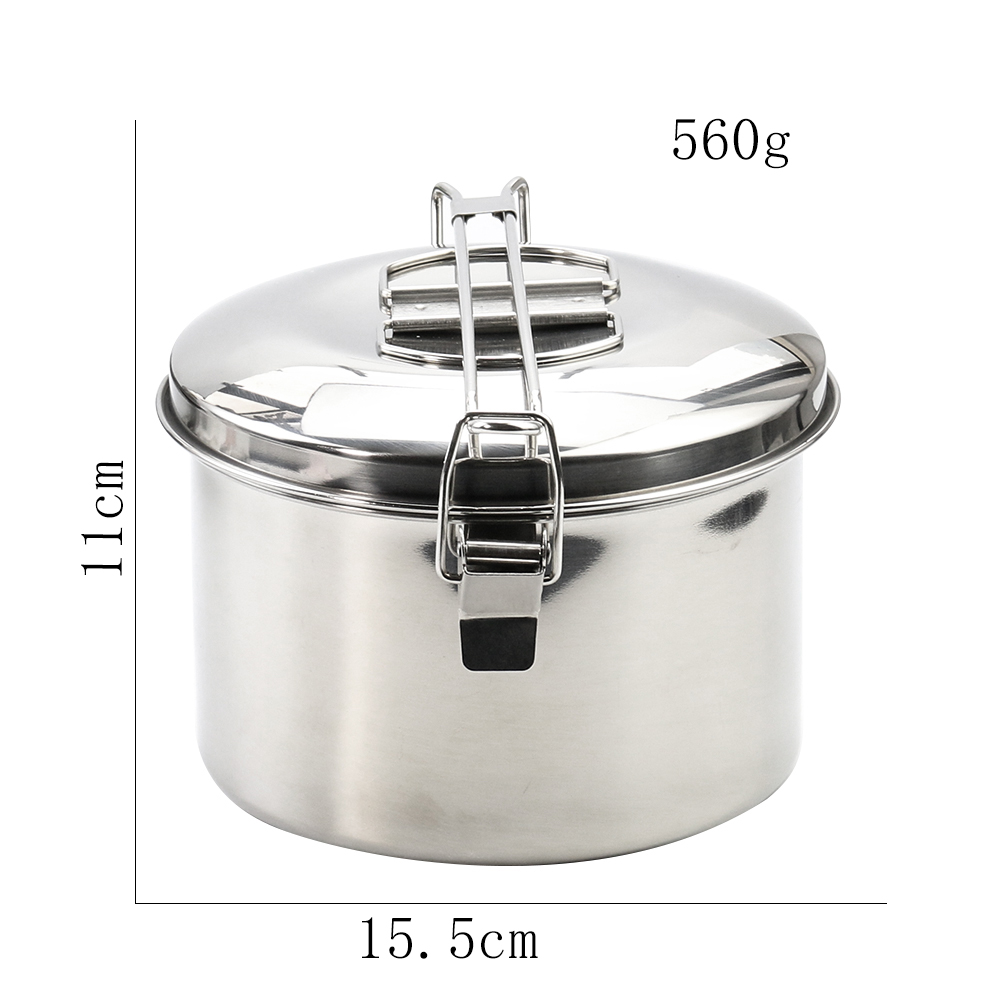 ステンレス鋼キャンプ用吊り下げ鍋 蓋付き ポータブルアウトド - Camping Cooking Pot With Lid のレビューと価格