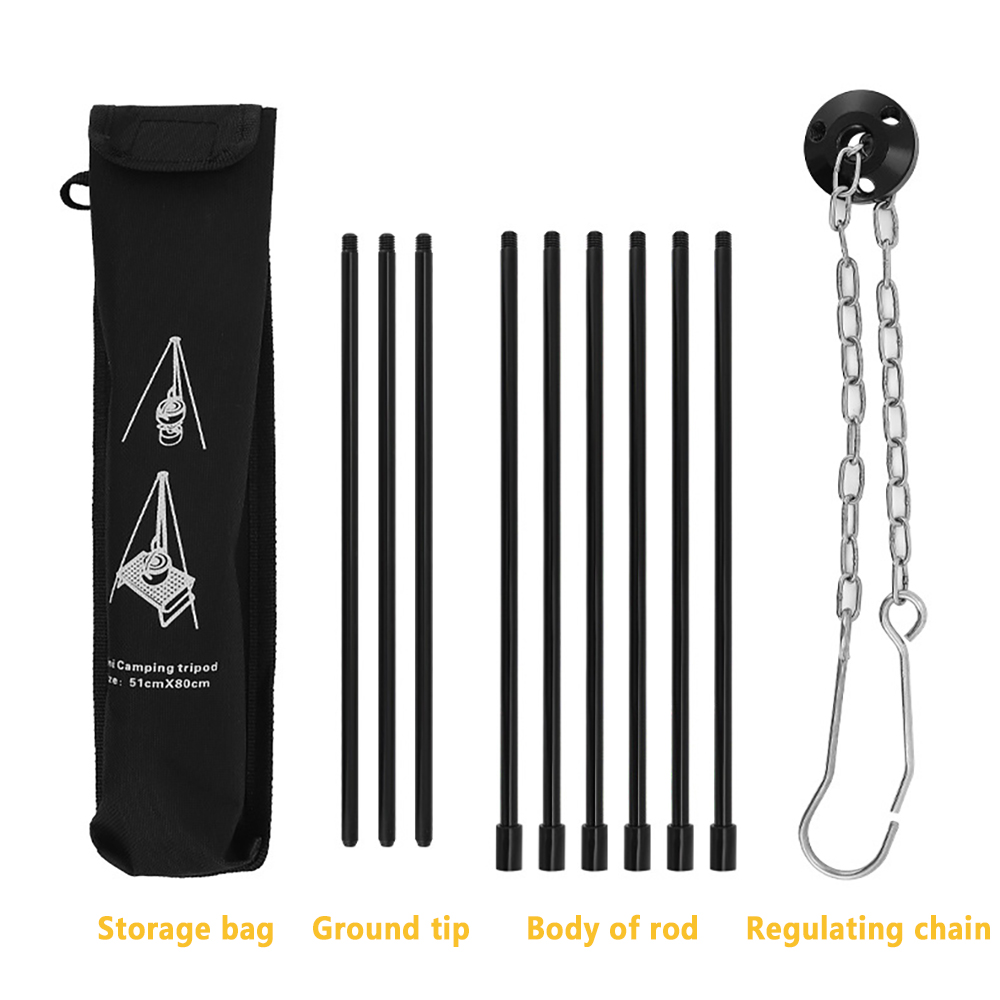 キャンプキャンプファイヤー三脚ハンギングポット屋外調理器具ピ - Camping Cooking Pot Tripod のレビューと価格