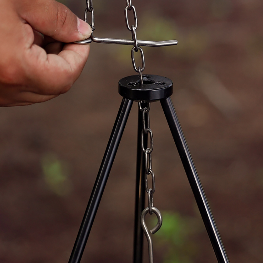 キャンプキャンプファイヤー三脚ハンギングポット屋外調理器具ピ - Camping Cooking Pot Tripod のレビューと価格