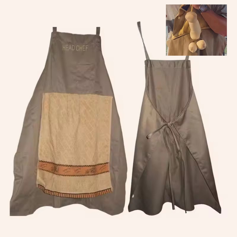 ホットシェフのいたずらエプロン、ポケット付きクリエイティブな - Camping Cooking Apron のレビューと価格
