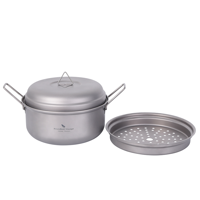 Boundless Voyage チタン製蒸し器ストックポッ - Camping Cooking Tray のレビューと価格