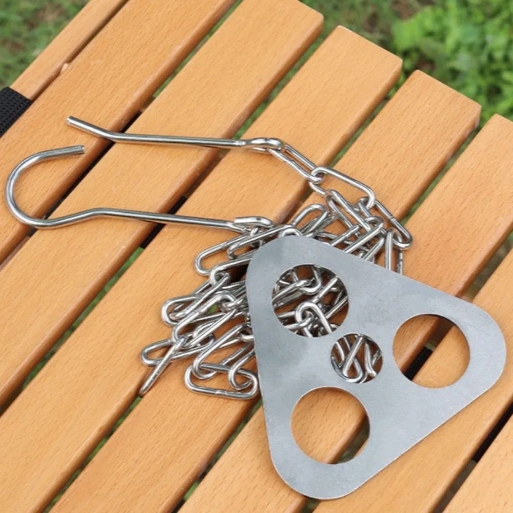 調理アクセサリー ポータブルBBQ三脚 調節可能な多機能キャ - Camping Cooking Pot Tripod のレビューと価格