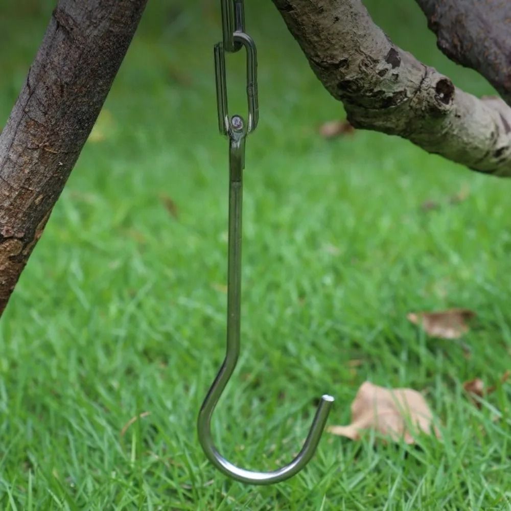 調理アクセサリー ポータブルBBQ三脚 調節可能な多機能キャ - Camping Cooking Pot Tripod のレビューと価格