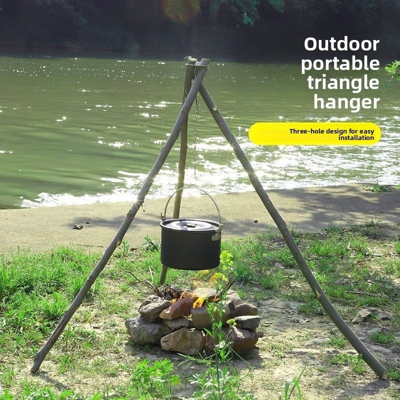 屋外BBQ三脚ポータブル取り外し可能ハンギングラックステンレ - Camping Cooking Pot Tripod のレビューと価格