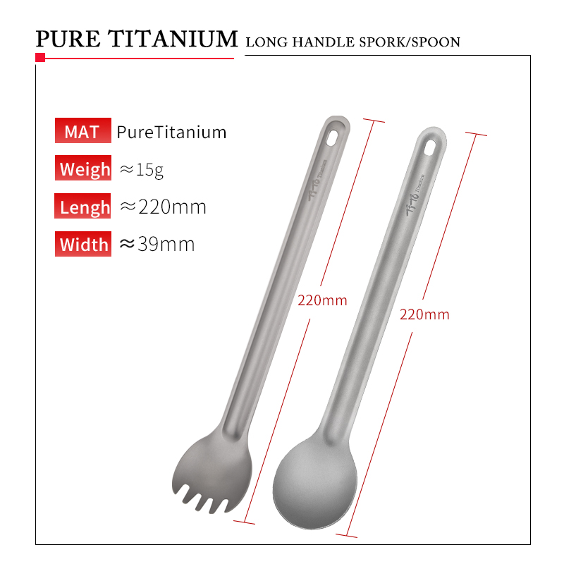 TiTo チタンスポークスプーンロングハンドル屋外キャンプ食 - Camping Cooking Handle のレビューと価格