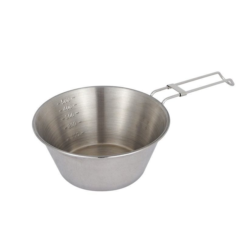 1pc 屋外折りたたみボウルステンレス鋼トラベルスイートカッ - Camping No Cooking Meals のレビューと価格