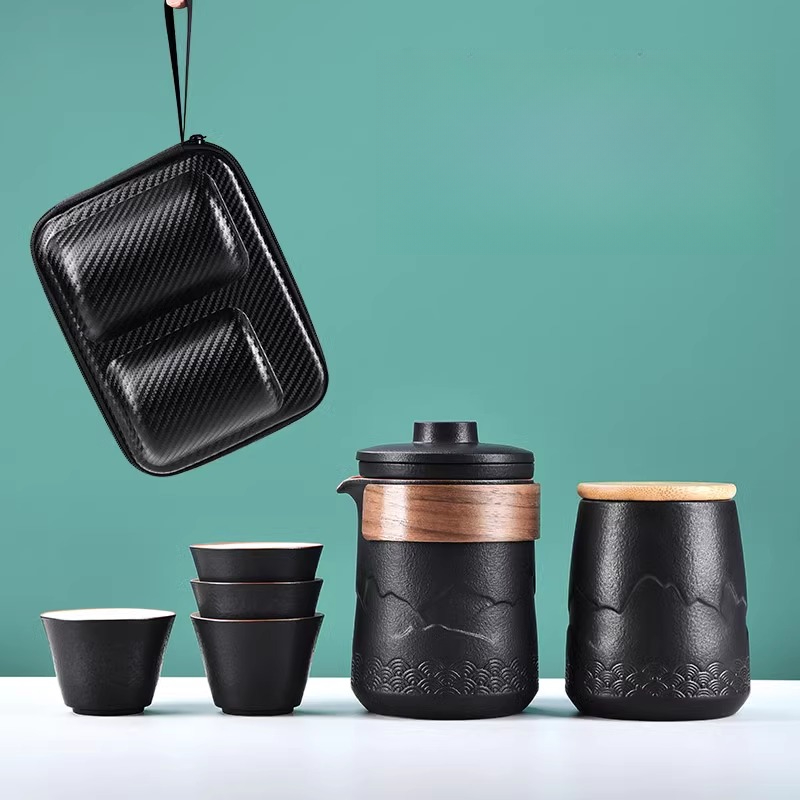 ポータブルトラベルティーセット 1 ポット 1 カップクイッ - Camping Cooking Accessories のレビューと価格