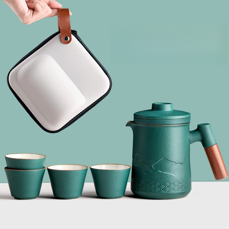 ポータブルトラベルティーセット 1 ポット 1 カップクイッ - Camping Cooking Accessories のレビューと価格
