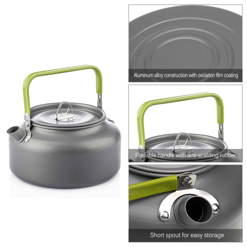 ポータブル屋外ウォーターケトルウォーターポットティーポットコ - Camping Cooking Kettle のレビューと価格