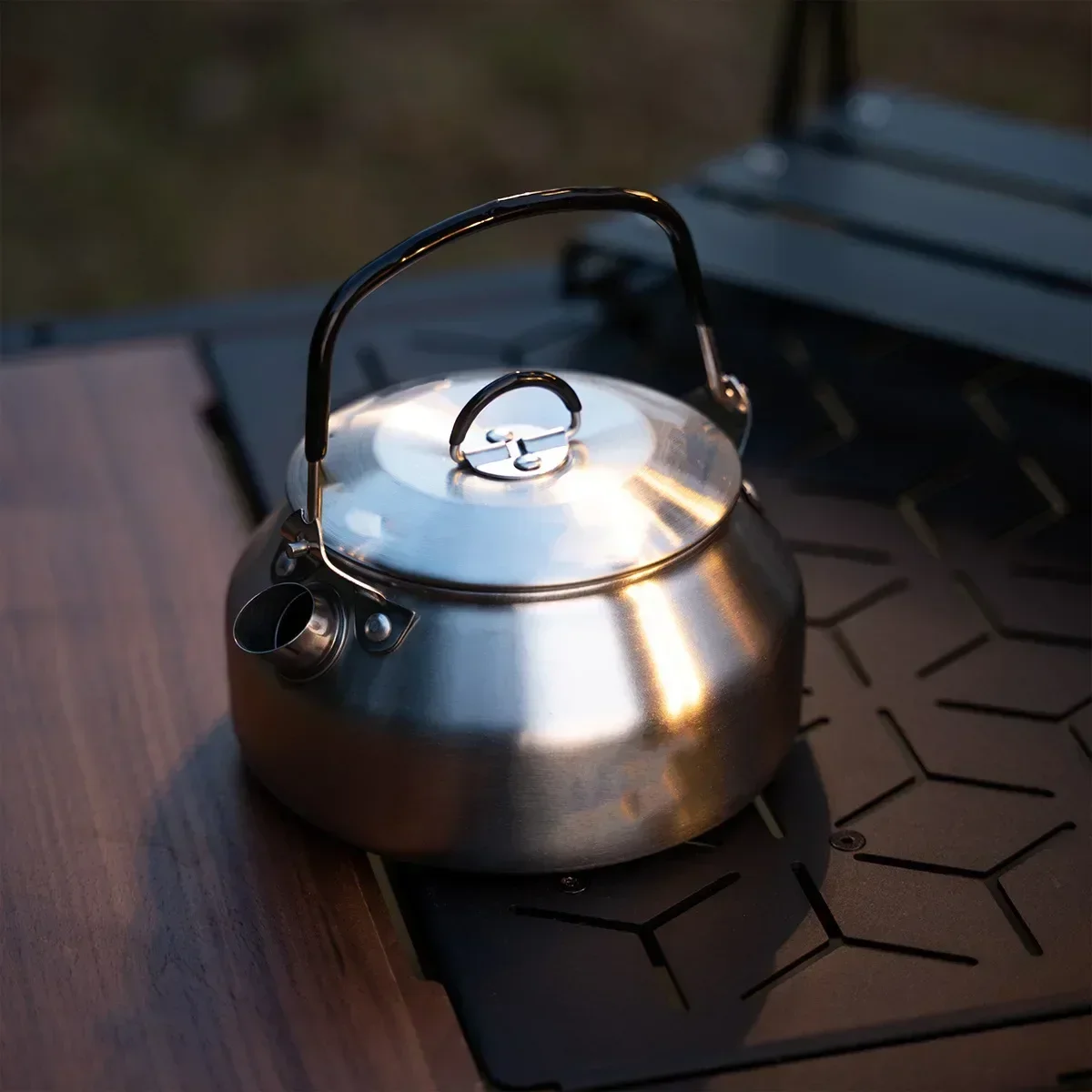 ステンレス鋼ケトル 0.8L ポータブル超軽量ハイキングケト - Camping Cooking Kettle のレビューと価格