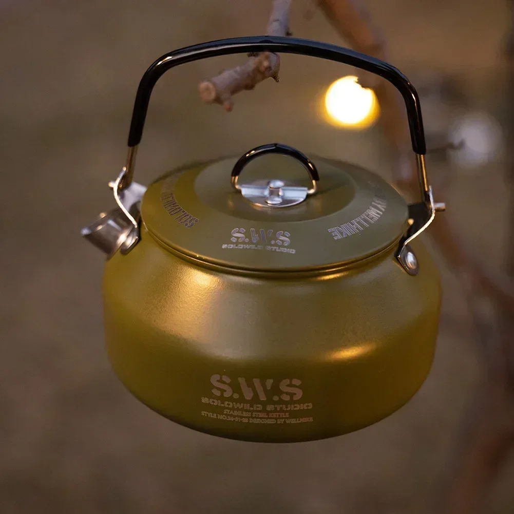 ステンレス鋼ケトル 0.8L ポータブル超軽量ハイキングケト - Camping Cooking Kettle のレビューと価格