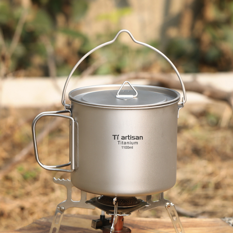 Tiartisan チタン 1.1L キャンプポット アウト - Camping Cooking Pot With Lid のレビューと価格