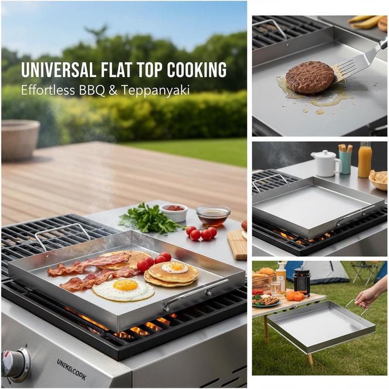 ユニバーサルフラットトップグリドル 18x16インチ キャン - Camping Cooking Pot Stainless Steel のレビューと価格