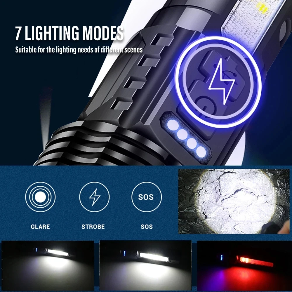 強力な XHP50 LED 懐中電灯防水 18650 トーチ - Camping Cooking Fish のレビューと価格