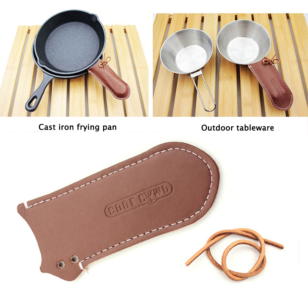 鋳鉄フライパンハンドルカバー実用的な鋳鉄スキレットグリップス - Camping Cooking Handle のレビューと価格