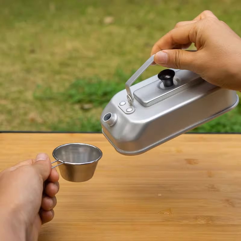 超軽量ポータブルピクニックケトル、キャンプティーポット、コー - Camping Cooking Pot Stainless Steel のレビューと価格