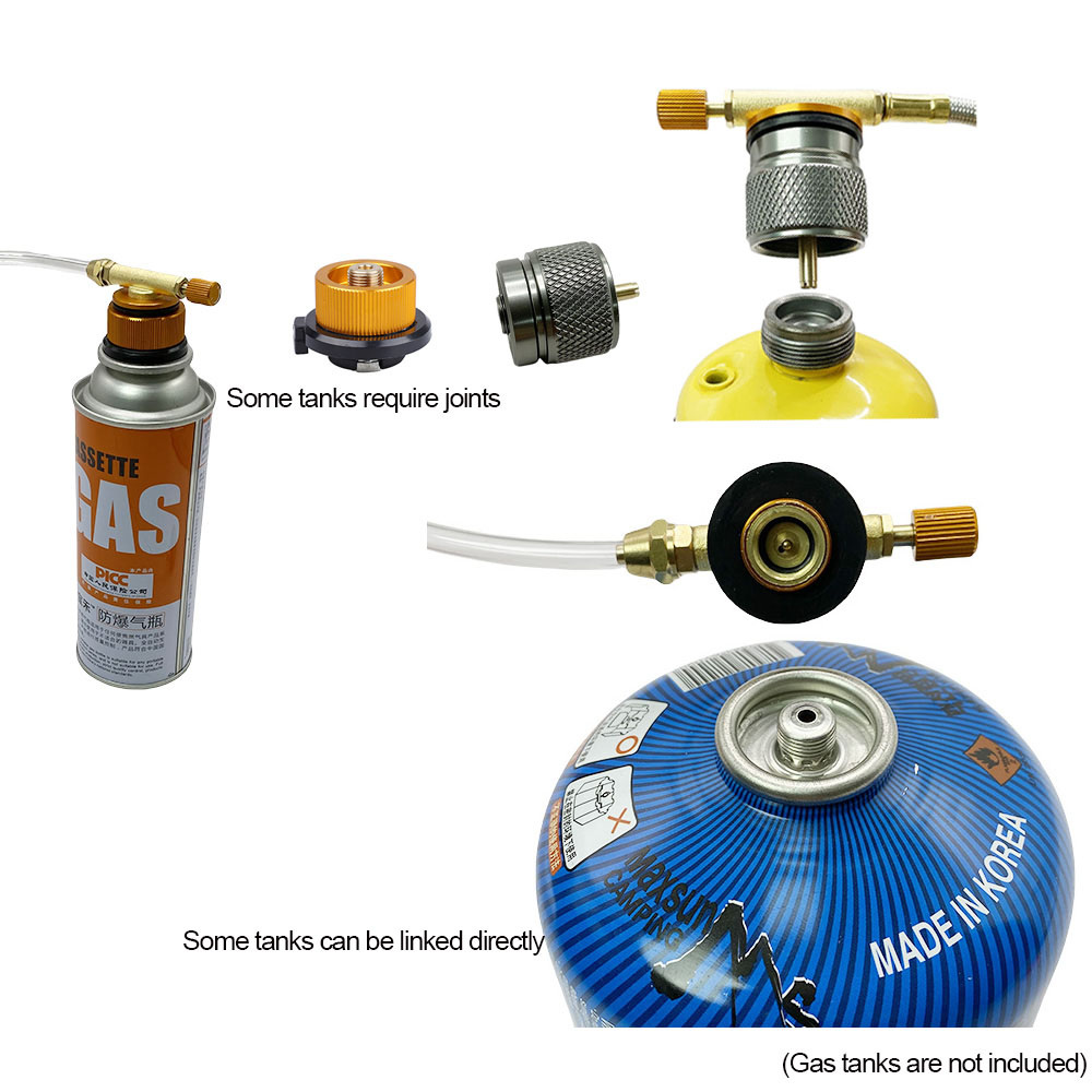 屋外ガスストーブ詰め替えアダプター、キャンプ用ガスタンクファ - Camping Cooking Jet のレビューと価格