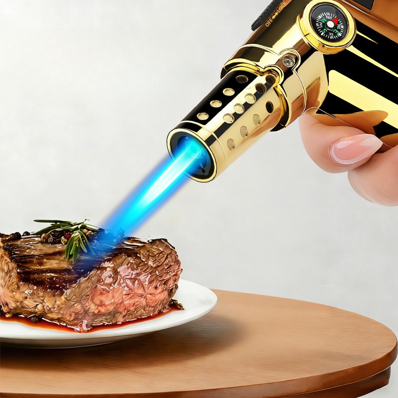 詰め替え式ブタンガスライター、コンパス付き、防風ジェットフレ - Camping Cooking Jet のレビューと価格