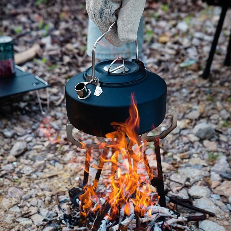 屋外調理用55kd折りたたみ式キャンプストーブベースステンレ - Camping Cooking Pot Tripod のレビューと価格