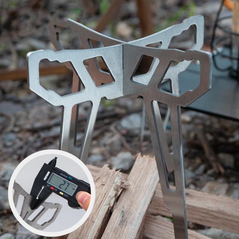 屋外調理用55kd折りたたみ式キャンプストーブベースステンレ - Camping Cooking Pot Tripod のレビューと価格