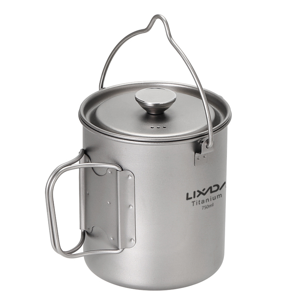 チタン製コーヒーカップ Lixada 750ml フレンチプ - Camping Cooking Pot With Lid のレビューと価格