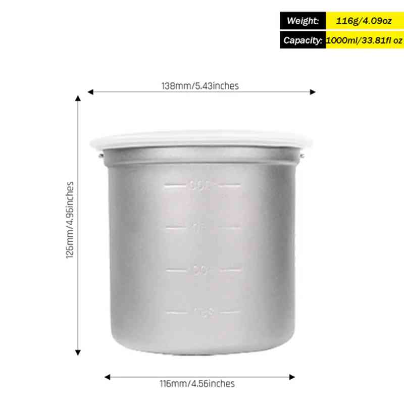 Silverant キャンプチタンポット超軽量ライススープク - Campfire Cooking のレビューと価格
