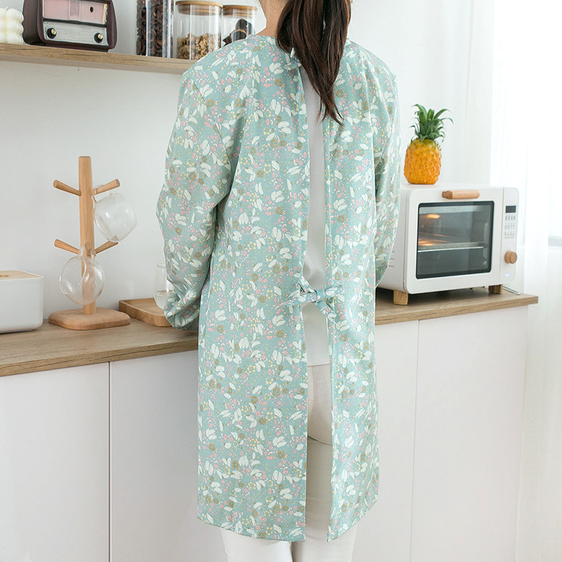 女性用コットン長袖エプロン 防水防油作業服 家庭用キッチン用 - Camping Cooking Apron のレビューと価格