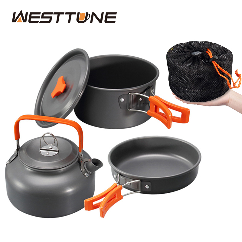 WESTTUNE キャンプ調理器具キット アルミ アウトドア - Camping Cooking Kettle のレビューと価格