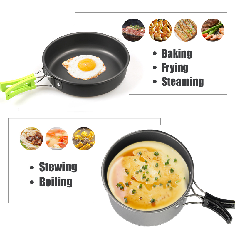 WESTTUNE キャンプ調理器具キット アルミ アウトドア - Camping Cooking Kettle のレビューと価格