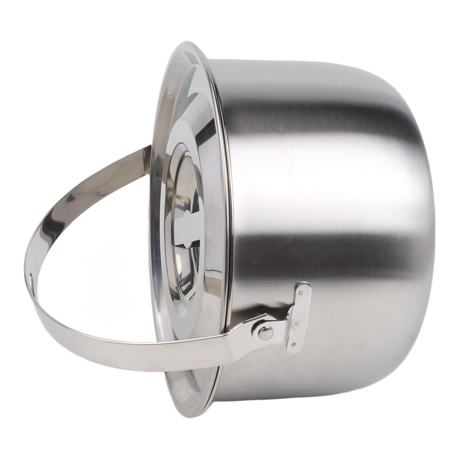 ステンレス製キャンプ用鍋、蓋とハンドル付き、アウトドアクッキ - Camping Cooking Pot With Lid のレビューと価格