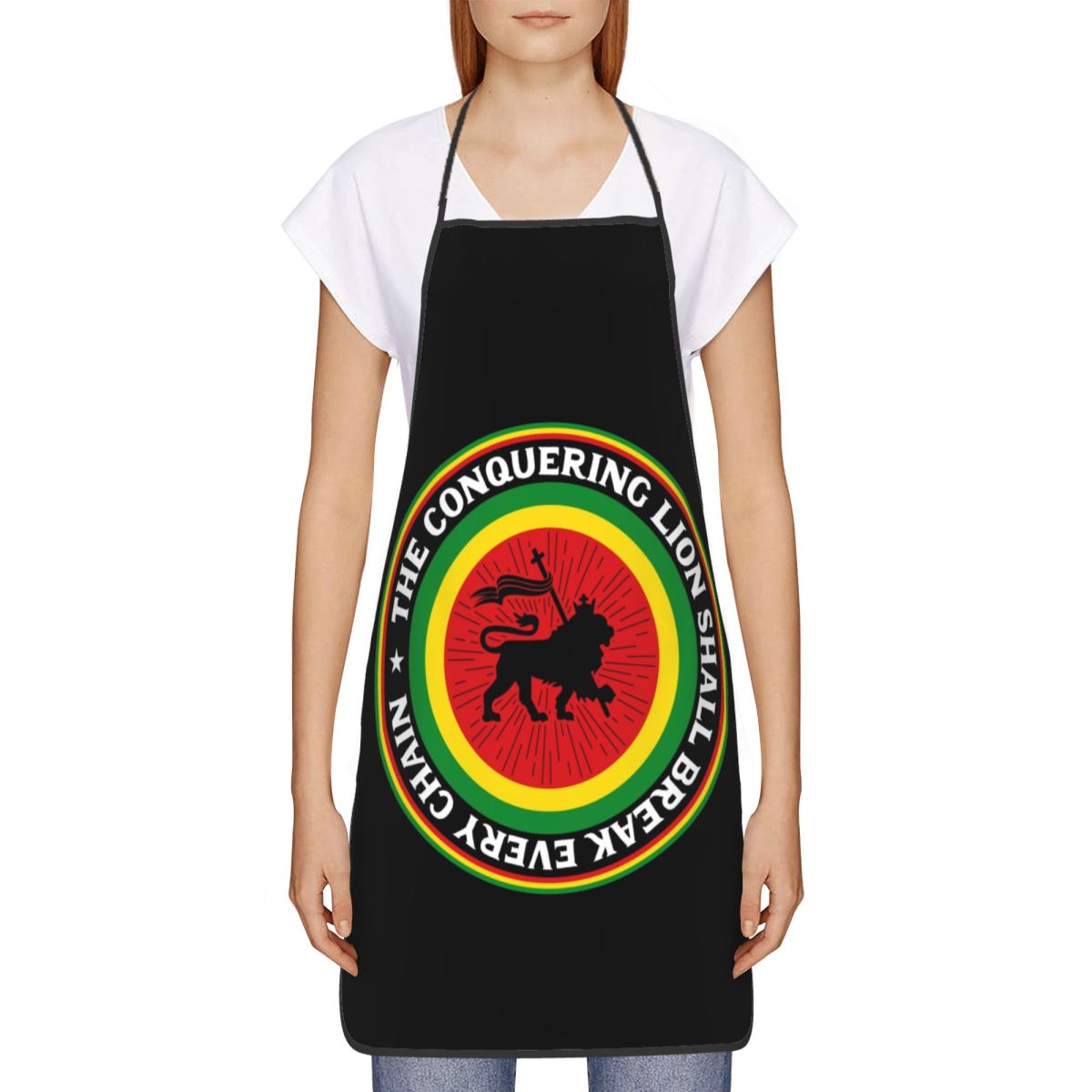 男性と女性のためのジュダビブエプロンのカスタムラスタファリラ - Camping Cooking Apron のレビューと価格