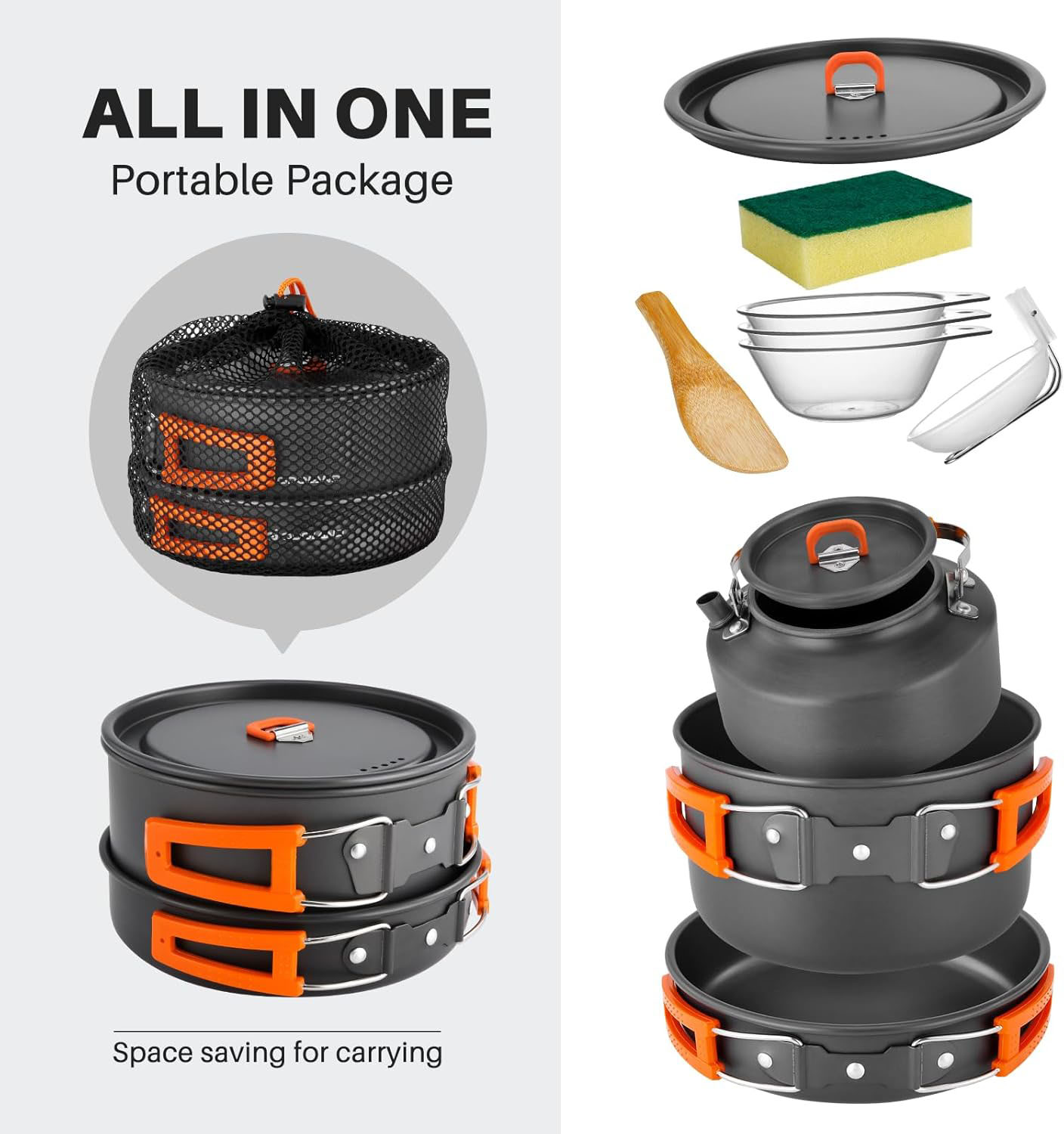 キャンプ用調理器具 キャンプ用ポットとフライパンセット ケト - Camping Cooking Kettle のレビューと価格