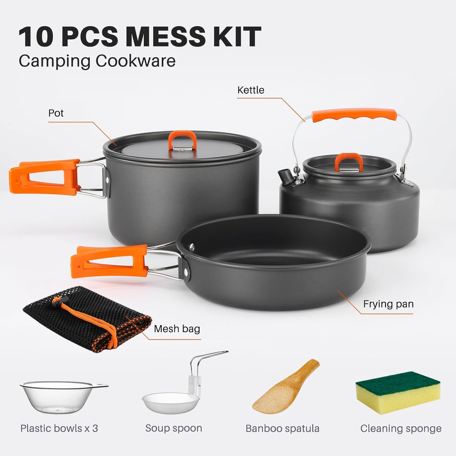 キャンプ用調理器具 キャンプ用ポットとフライパンセット ケト - Camping Cooking Kettle のレビューと価格