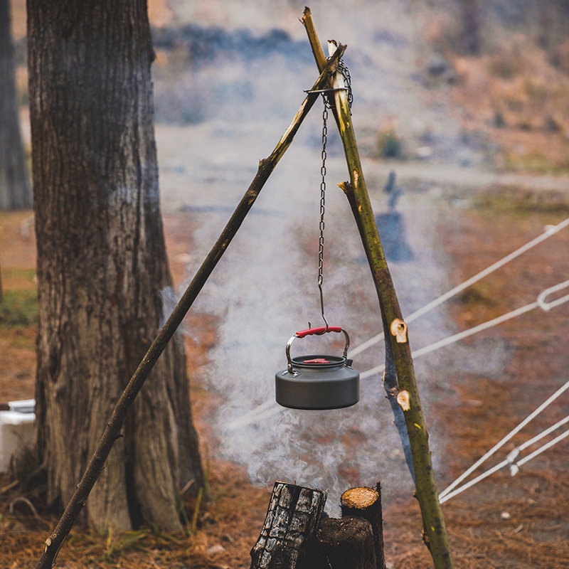 1 セット三脚吊り下げ式取り外し可能なキャンプファイヤー調理 - Campfire Cooking のレビューと価格